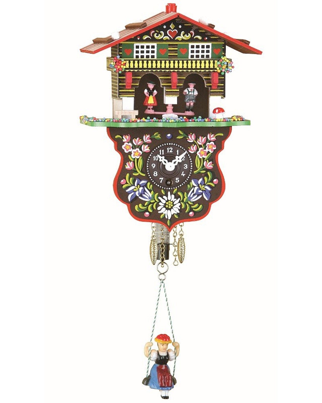 Trenkle Black Forest Clock Swiss House Weather House TU 808 