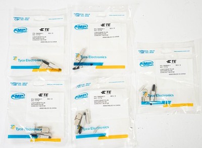 Lot of 5 TE Tyco Simplex 5492643-1 Light Crimp Plus 62.5/125 Fiber Optic