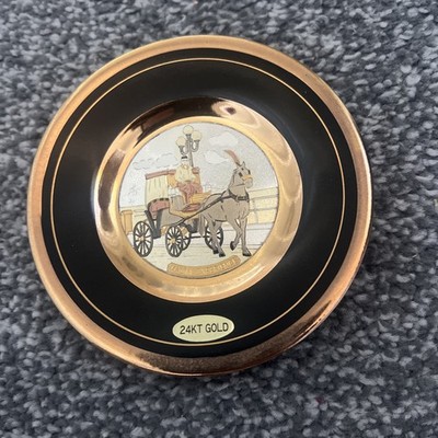 The Art of Chokin Collection 24k Gold Edged Plate Malta Experience Horse & Cart 