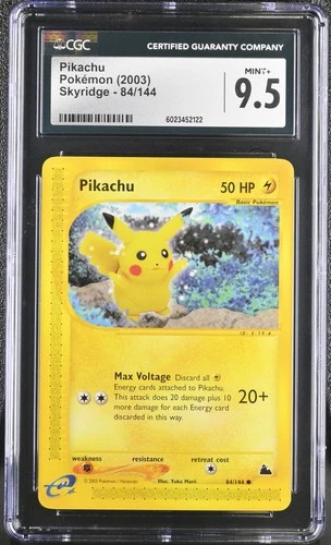 CGC 9.5 Pikachu 84/144 Skyridge Pokemon 2003