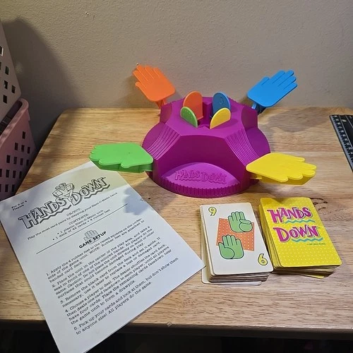 Vintage 1999 Hands Down Family Board Game by Milton Bradley Hasbro Used