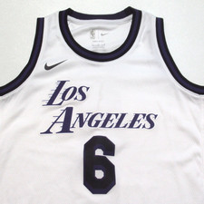 LeBron James Basketball Jersey Los Angeles Lakers Nike City Edition Youth Large
