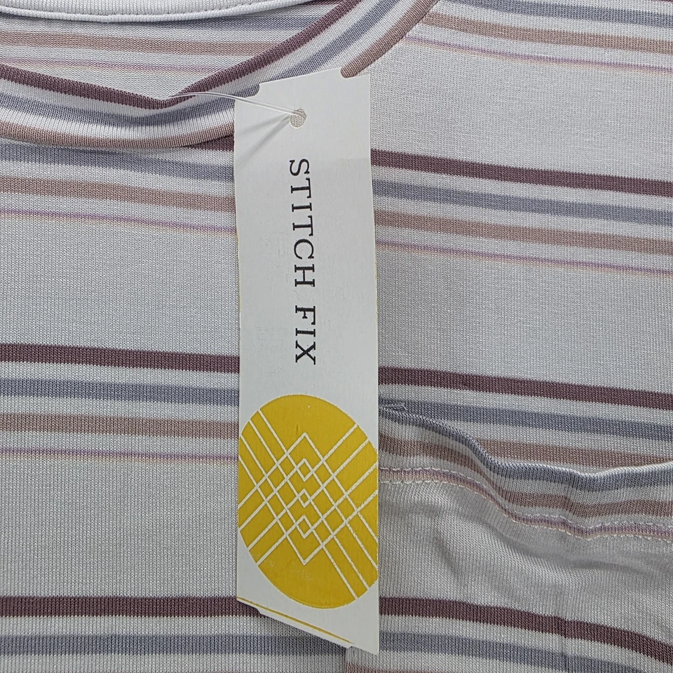 Camisa Bixby Nomad Feminina Grande Off White Listrada Bolso Caixinha Ponto Fix - Imagem 3 de 4