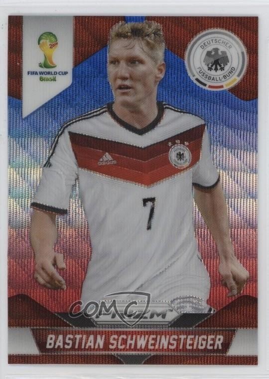 2014 Panini Prizm World Cup Blue & Red Wave Bastian Schweinsteiger #90 01eh