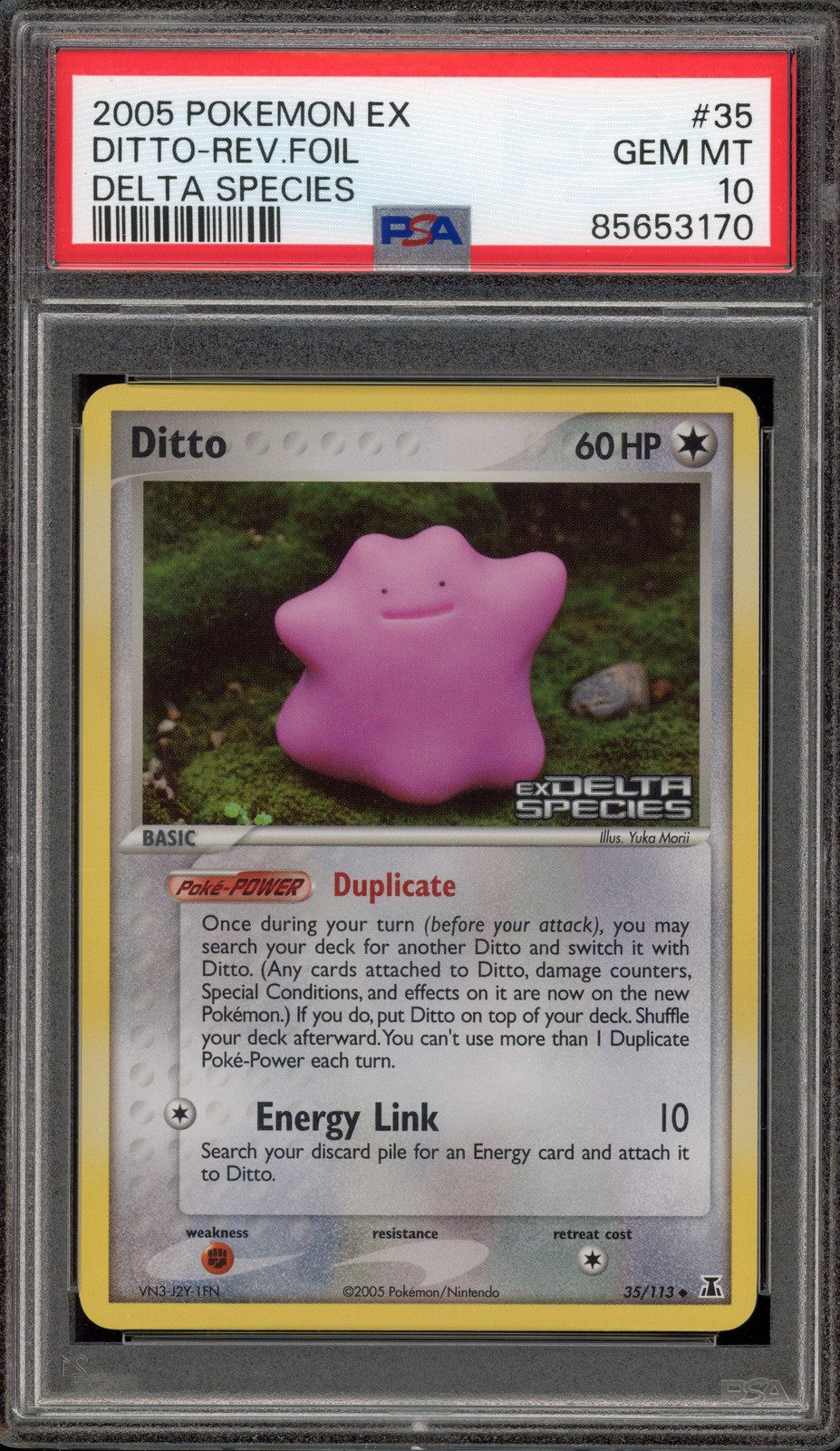 Pokemon Ditto EX Delta Species Reverse Holo #35 PSA 10 Gem Mint