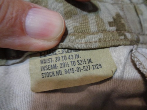 USMC MARPAT CONJUNTO CAMISA PANTALÓN DESIERTO BRONCEADO MCCUU X GRANDE REGULAR NUEVO SIN ETIQUETAS CONJUNTO XLR RARO - Imagen 9 de 13