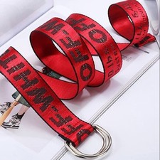 Off-White Industrial D Ring Belt 4ft long 48inches Red