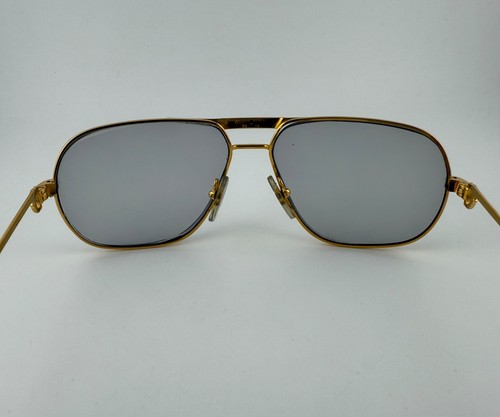 Occhiali da sole vintage Cartier Tank Louis Aviator bordeaux - anni '80 - Foto 10 di 23