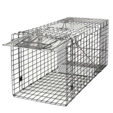 32 Inch Live Animal Cage Trap Heavy Duty Fold...