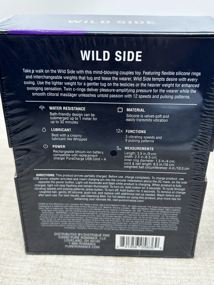 Juguete Pure Romance Lado Salvaje, Sellado en Caja Foto 2 de 2