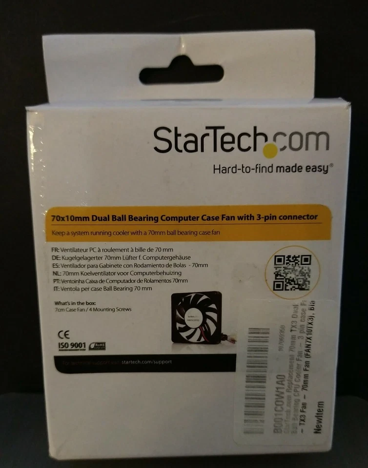 Evercool EC7010M12BA 70mm x 10mm Dual Ball Bearing 3 Pin PWM CPU Replacement Fan - Image 3 of 3