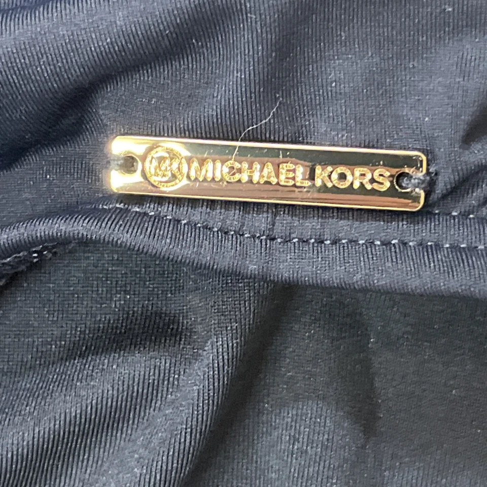 Michael Kors Mujer Profundo -V Azul Marino Una Pieza Plus 20W Lados Encorvados Foto 2 de 4