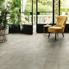 Cream Aged Stone Tile Effect Vinyl Flooring Lino Retro Kitchen Bathroom Cheap