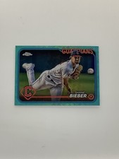 2024 Topps Chrome Logofractor Edition - Aqua Refractor #149 Shane Bieber /199