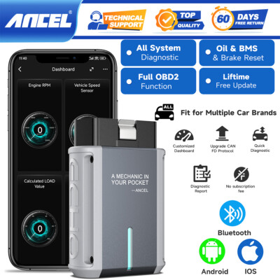 Bluetooth OBD2 Scanner All System Bidirectional Control Diagnostic Scan Tool