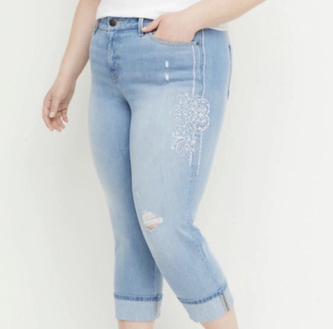 Jeans for Women Elastic Waist Jeans Jeans Mid Rise Jeans Plus Size