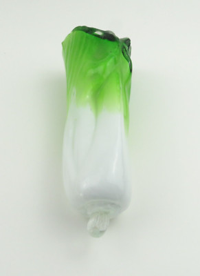 Vintage Murano Style Glass Vegetable - CELERY - 3'' Tall x 8'' Long