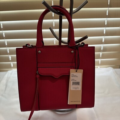 NWT Rebecca Minkoff BRT FUSCHIA Megan Mini Tote Crossbody $198