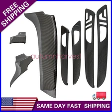 Carbon Fiber Door & Dash Panel Trim Cover ABS Fits Mercedes GLE W166 GLS X166 US