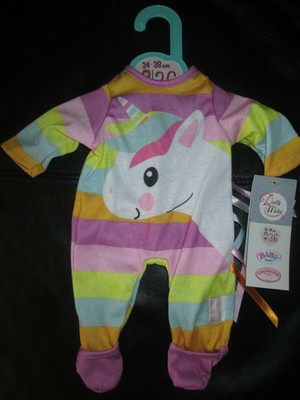 baby born doll unicorn onesie