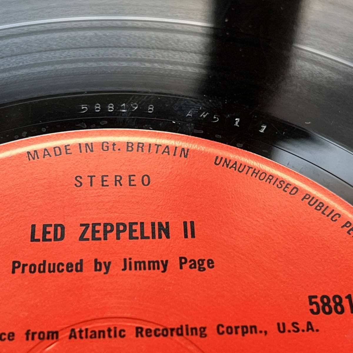 LED ZEPPELIN★II UK Atlantic Red/Maroon オ LED ZEPPELIN☆II UK Atlantic Red/Maroon オ