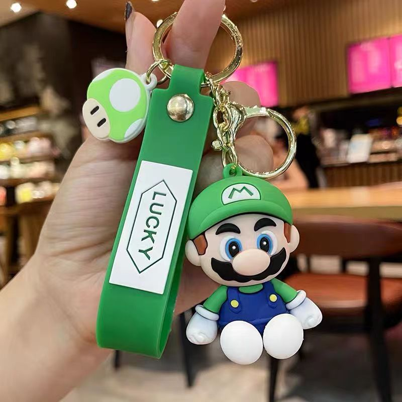 Super Mario Green Cartoon Kawaii Keychain Wallet Charm Keychain eBay