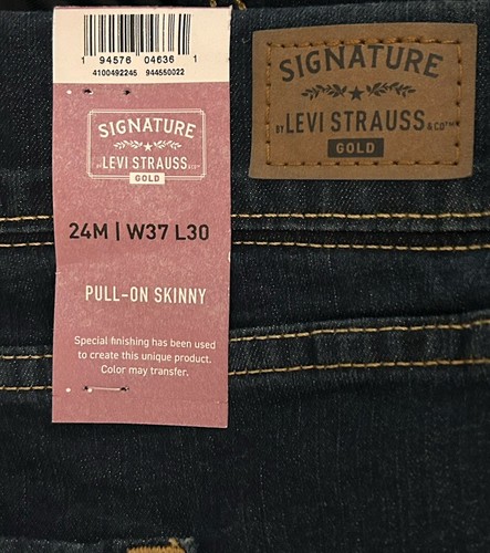 Signature Levi's Gold Womens Totally Shaping Pull On Skinny Jegging 24M 37x30 - Picture 3 of 12
