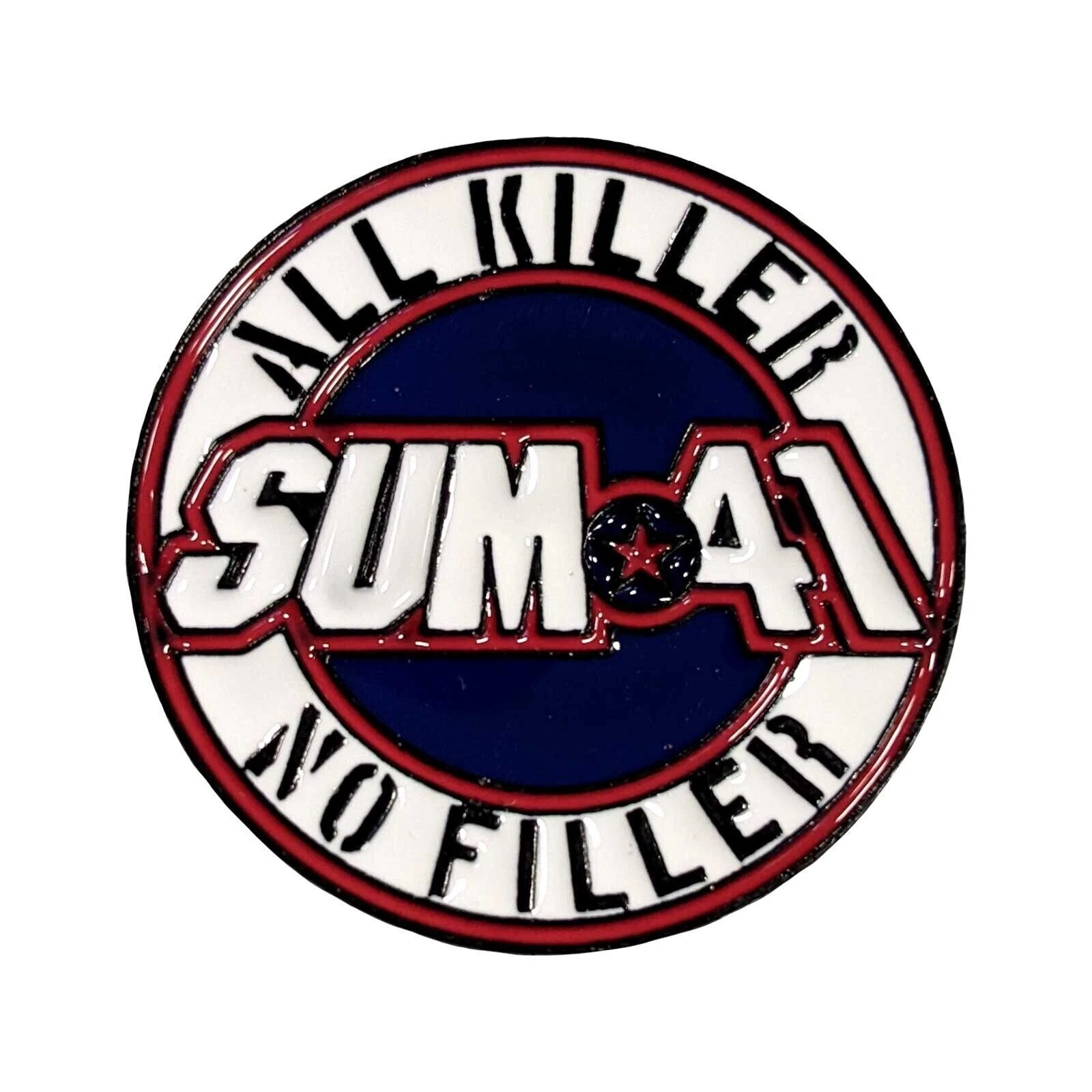 SUM 41 ex-tour pin - official -new -just over 1" tall