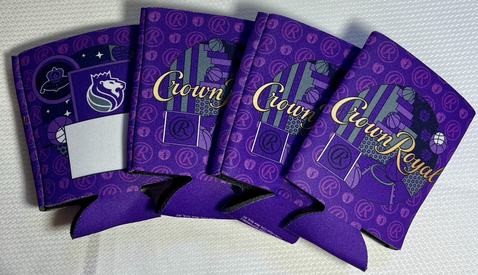 Crown Royal Whiskey Can and Bottle Koozie Set of 4 Brand New