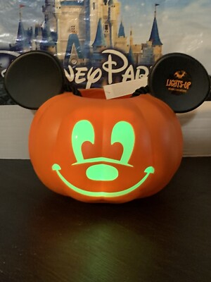 Disney Mickey Mouse Halloween Trick Or Treat Light Up 3 Color Jack-o ...