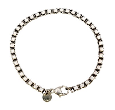 Tiffany & Co. Bracelet Venetian Link Box Chain 925 Sterling Tiffany & Co. Bracelet Venetian Link Box Chain 925 Sterling