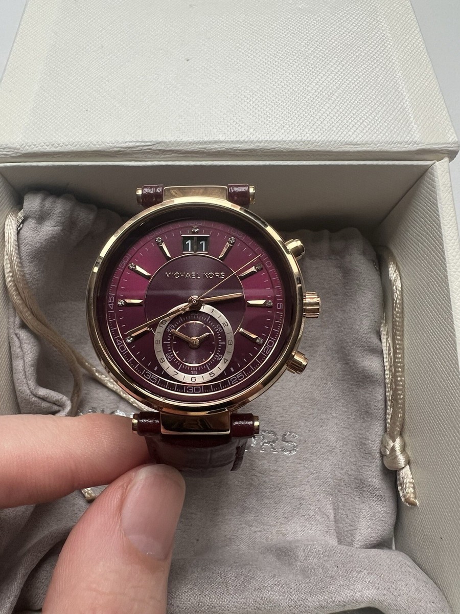 Michael Kors MK2580 Bryn Gold Dial Leather Strap Women display picture 3