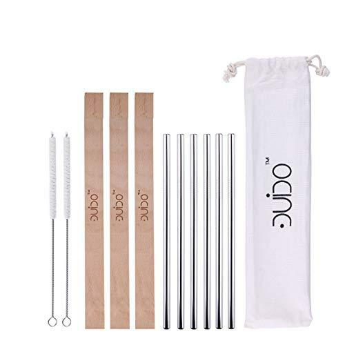 Image showcasing Reusable Portable Straws with Case ? (6 Pack) 8.5 Inch Travel Eco ...