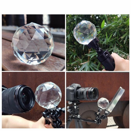 Vlog Photography Prism 1/4'' Optical Crystal Magic Ball Lens Photoshoot Art - Picture 10 of 19