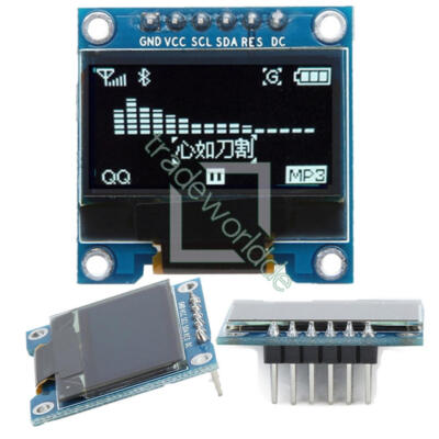 0.96'' 6Pin 12864 SPI&IIC I2C White OLED Display Module For Raspberry Pi
