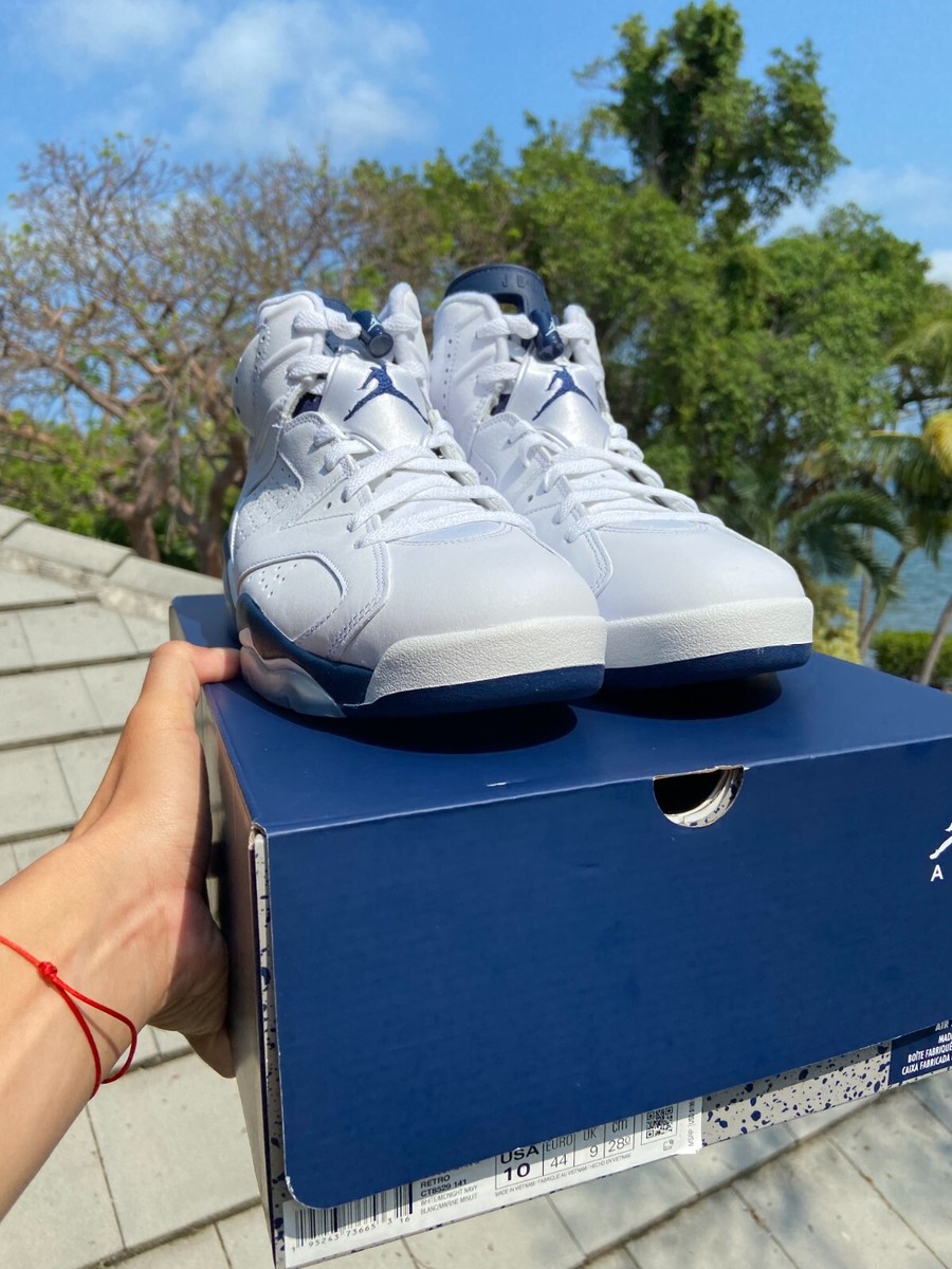 Size 10 - Jordan 6 Retro Midnight Navy DEADSTOCK Original Laces | eBay