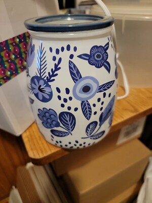 ネイビー 花柄 アロマポット s-l400.jpg