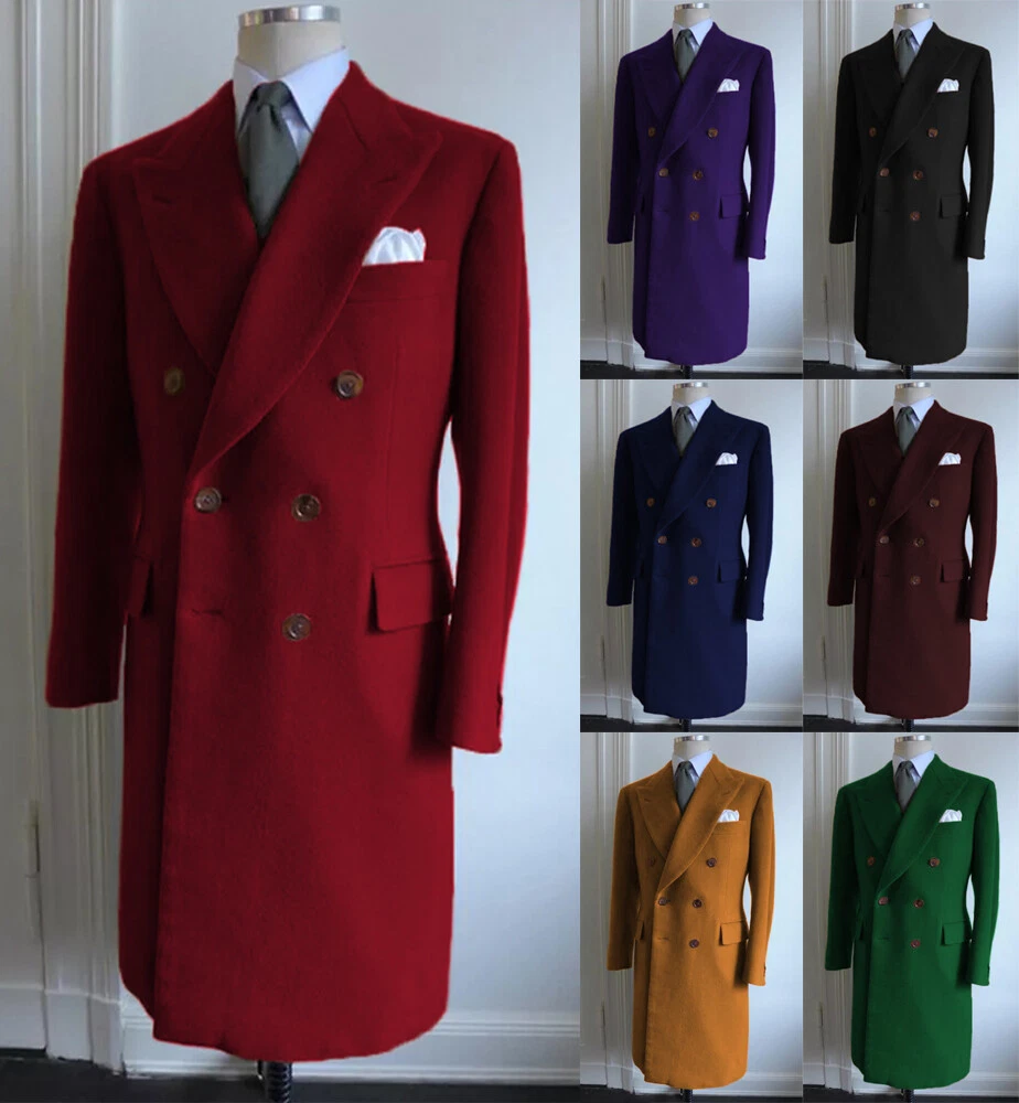 Men's Long Overcoat Double Breasted Formal Business Winter Outdoor Coat
Opens in a new window or tab