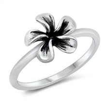 Sterling Silver Plumeria Ring - Free Gift Packaging