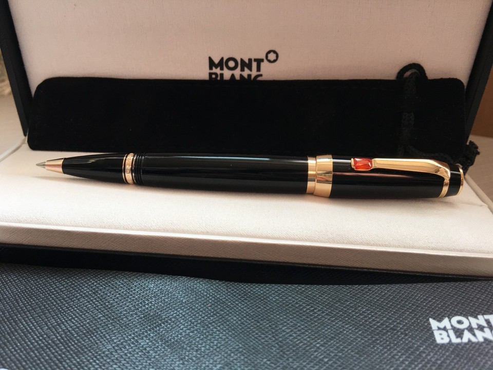 Mǒntblanc Resin Noir Black Signing Pen Ballpoint Pen Black Gold eBay