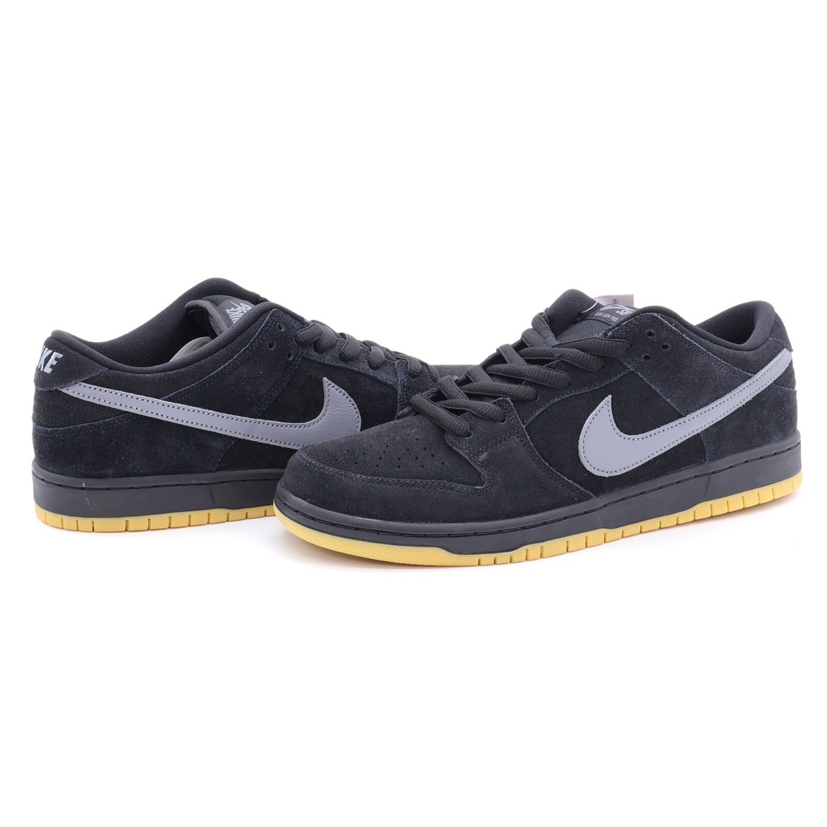 BQ6817-010 Nike SB Dunk Low Pro Black Fog Gum Light Grey (Men's