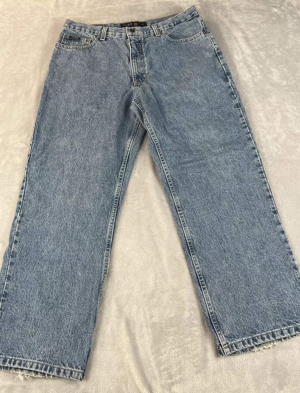 S Light Wash Relaxed Straight Leg Blue Denim Jeans Size 36