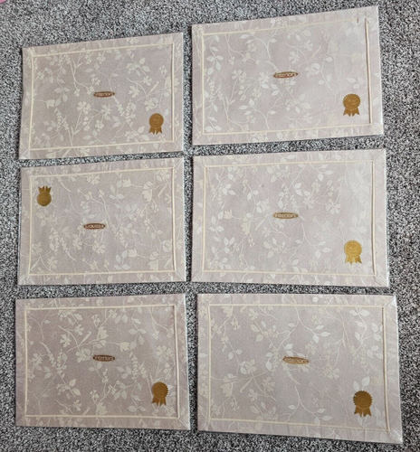 Interiors Placemats Set Of 6 White Cream Size 33 x 47cm 55% Silk/ 45% Polyester - Picture 5 of 10