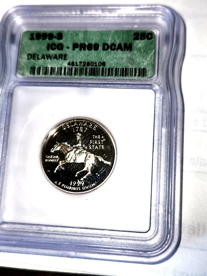 1999-S Delaware -Washington Quarter ICG PR69DCAM - Image 2 of 4