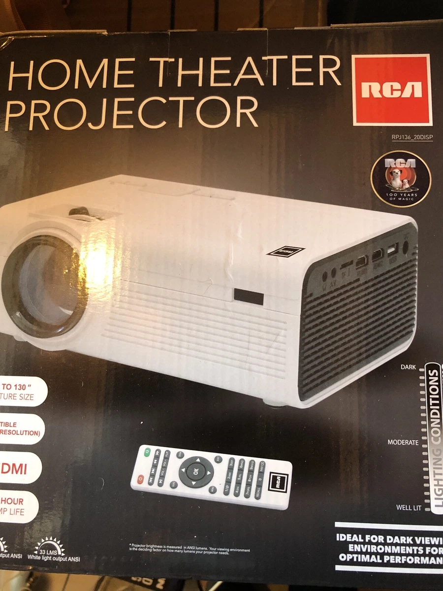RCA RPJ136 20DISP Home Theater Projector 1080p HDMI 27 LMS eBay