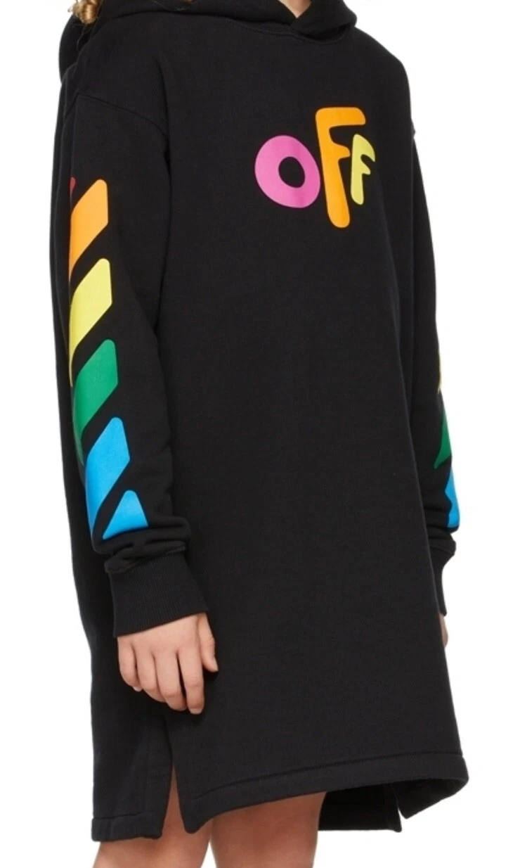 OFF WHITE Abito con cappuccio colorato per ragazza bianco sporco taglia 12