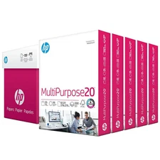 HP Printer Paper,Multipurpose,8.5" x11", 20 lb,96 Bright,5 Ream Case-2500 Sheets