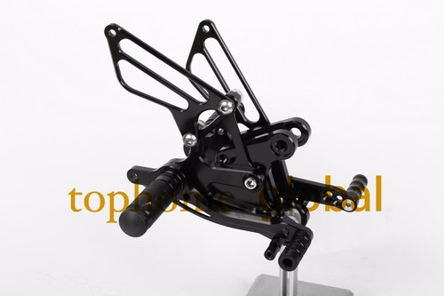 Tophome CNC Aluminum Adjustable Rearsets Foot Pegs For Kawasaki ZX6R 2009-2015 Black