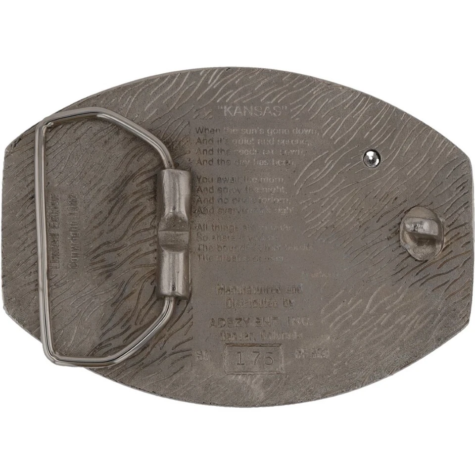 Nuevo Kansas Ks State Lawrence Wichita Topeka Girasol Ku Nuevo de Lote Antiguo Hebilla de Cinturón Foto 2 de 4