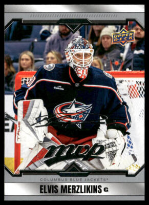 Elvis Merzlikins 2024-25 Upper Deck MVP #37 Silver Script
